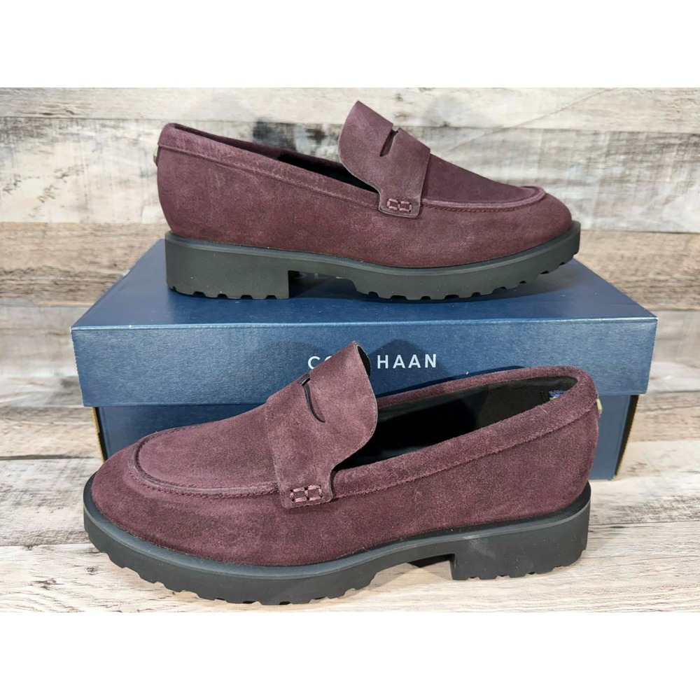 Cole Haan Geneva Loafer Women Shoes Pinot Suded W24295 Size 5.5 Brown